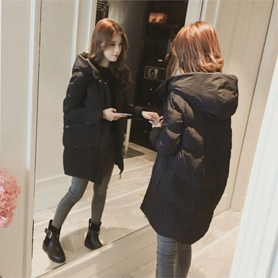 Γυναικείο χειμωνιάτικο μπουφάν με κουκούλα σε διάφορα χρώματα- φαρδύ μοντέλο