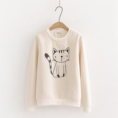 Μοντέρνα γυναικεία μπλούζα με στρογγυλό λαιμόκοψη και εφαρμογή σε πράσινο και μπεζ χρώμα