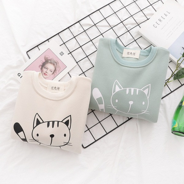 Μοντέρνα γυναικεία μπλούζα με στρογγυλό λαιμόκοψη και εφαρμογή σε πράσινο και μπεζ χρώμα