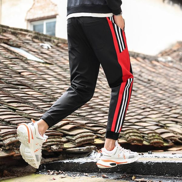 Casual ανδρικά παντελόνια σε δύο χρώματα με τσέπες και κορδόνια