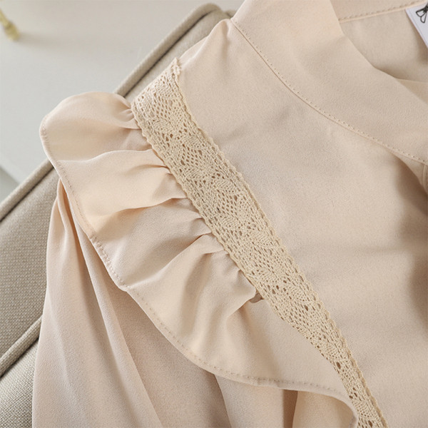 Μοντέρνο γυναικείο πουκάμισο με κολάρο σε τρία χρώματα