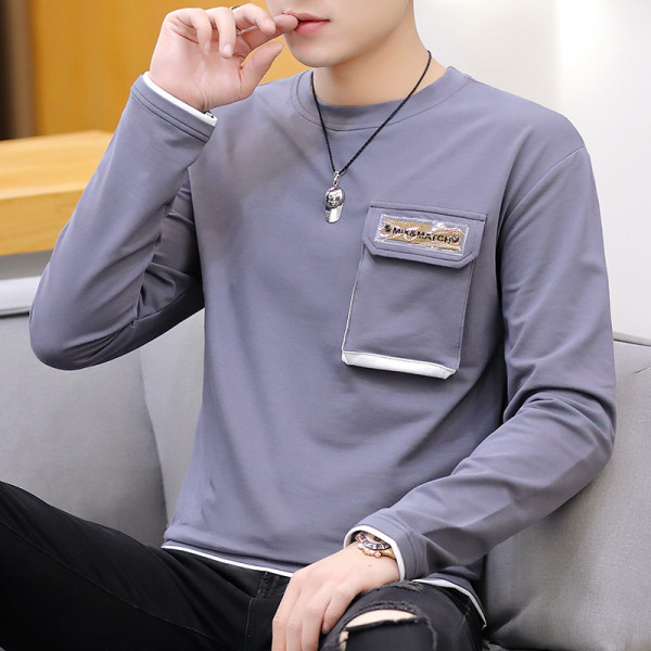 Lezser férfi blúz három színben, hosszú ujjal és zsebbel