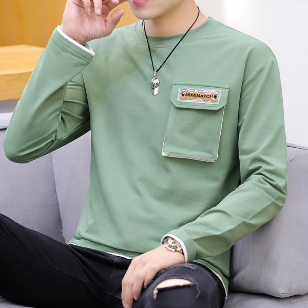 Lezser férfi blúz három színben, hosszú ujjal és zsebbel