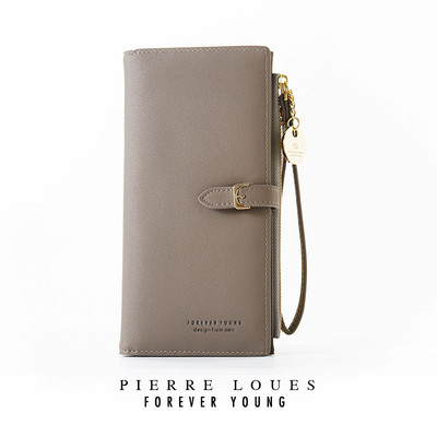 Καθημερινό γυναικείο πορτοφόλι με πόρπη και φερμουάρ σε διάφορα χρώματα