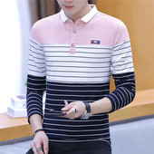 Modern férfi blúz gombokkal és klasszikus gallérral, három színben