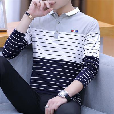 Modern férfi blúz gombokkal és klasszikus gallérral, három színben