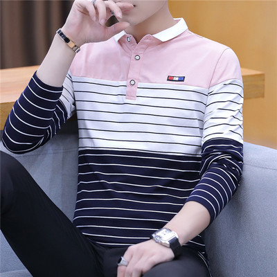 Modern férfi blúz gombokkal és klasszikus gallérral, három színben