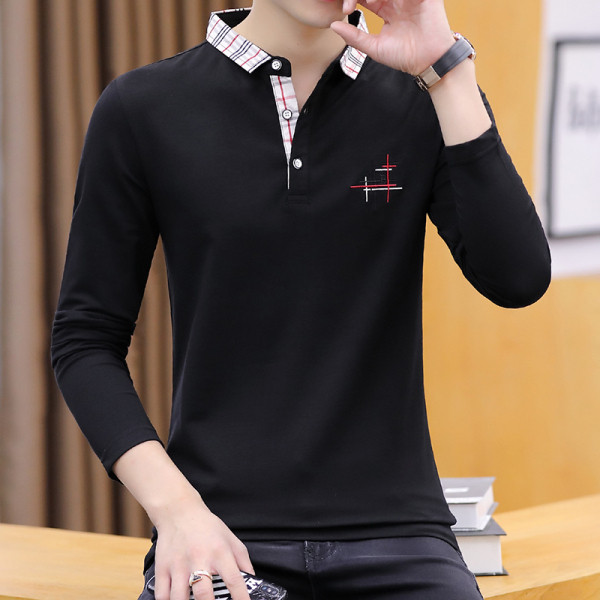 Aktuális férfi blúz három színben, hímzéssel és gombokkal