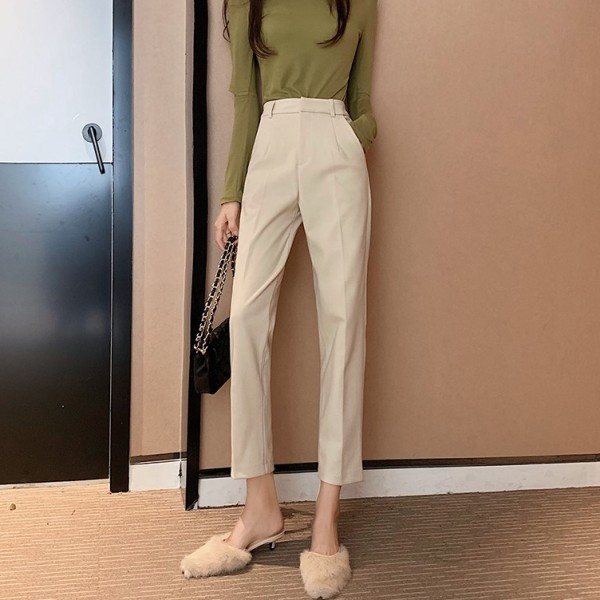 Elegáns női egyenes nadrág fehér és fekete színben