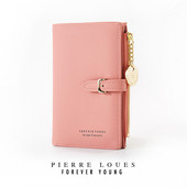 Napi női pénztárca cipzárral és csattal öt színben