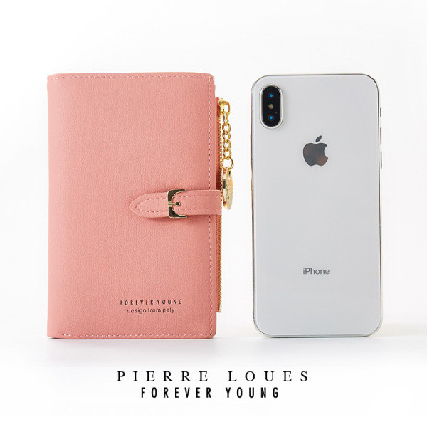 Napi női pénztárca cipzárral és csattal öt színben