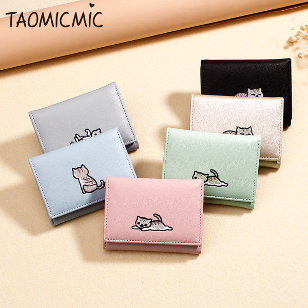 Napi női pénztárca hat színben hímzéssel