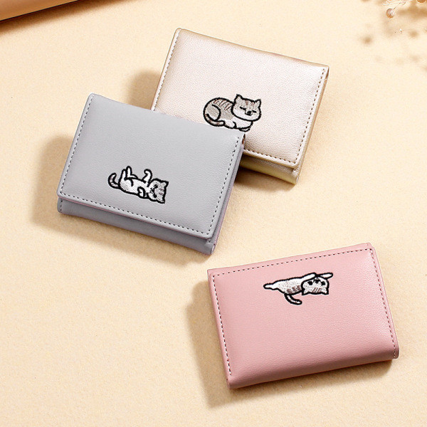 Napi női pénztárca hat színben hímzéssel