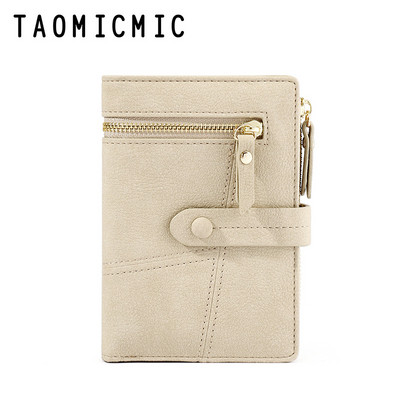 Napi női pénztárca cipzárral és gombbal, nyolc színben