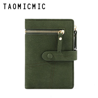 Napi női pénztárca cipzárral és gombbal, nyolc színben