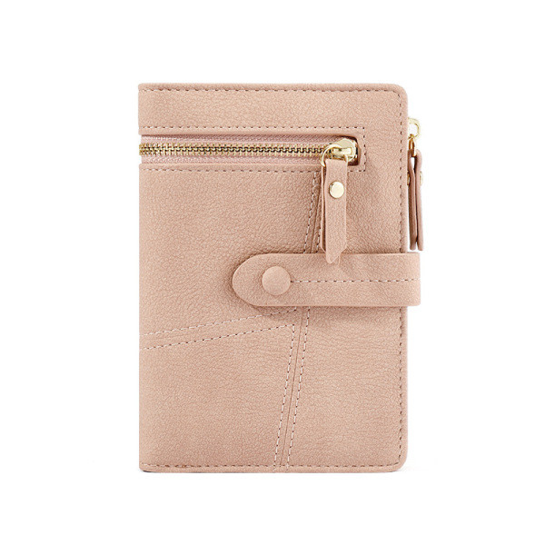 Napi női pénztárca cipzárral és gombbal, nyolc színben