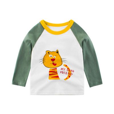 Детска ежедневна блуза за момчета в два цвята с различни апликации