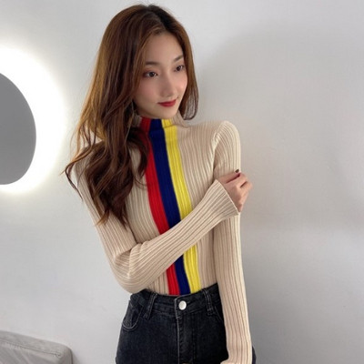 Γυναικεία μπλούζα με κολάρο σε τρία χρώματα