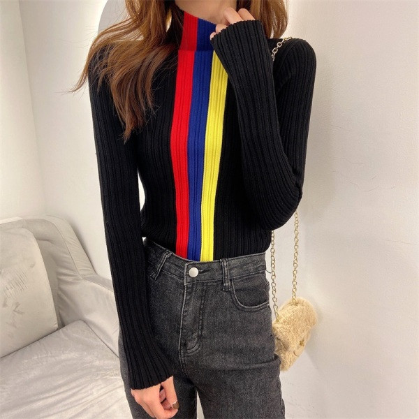 Γυναικεία μπλούζα με κολάρο σε τρία χρώματα