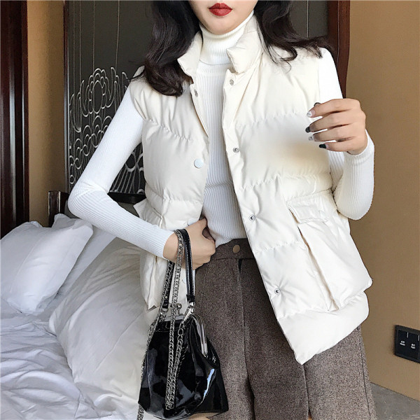 Női tavaszi-őszi mellény fehér és fekete színben