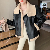 Rövid bőrkabát puha béléssel, barna és fekete színben