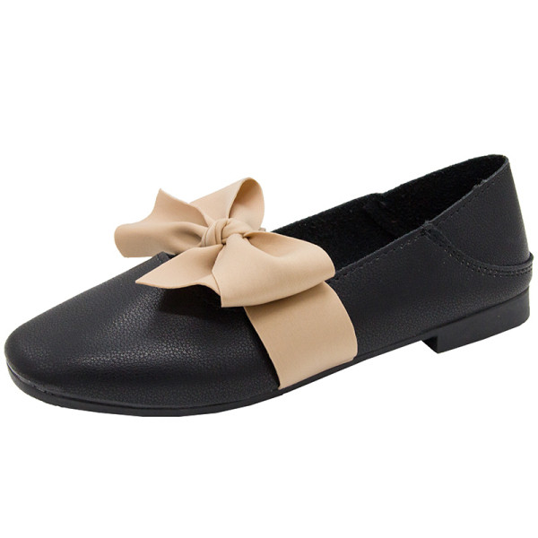 Έκο δερμάτινα γυναικεία παπούτσια με ίσια πέλματα και κορδέλα σε διάφορα χρώματα