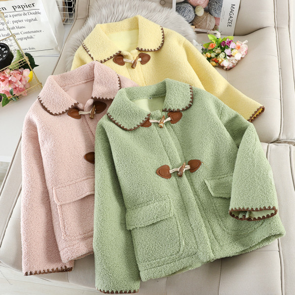 Női pehelykabát gombokkal és gallérral öt színben