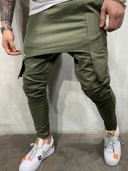 Νέο μοντέλο ανδρικό αθλητικό παντελόνι casual με φερμουάρ σε τρία χρώματα