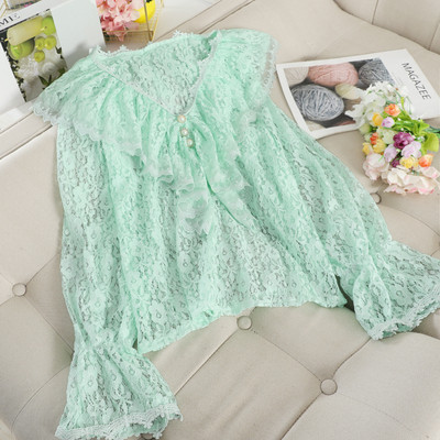 Cămașă de damă din dantelă cu decolteu în V în cinci culori diferite