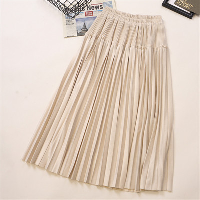 Modern női bársony szoknya négy színben, magas derékkal