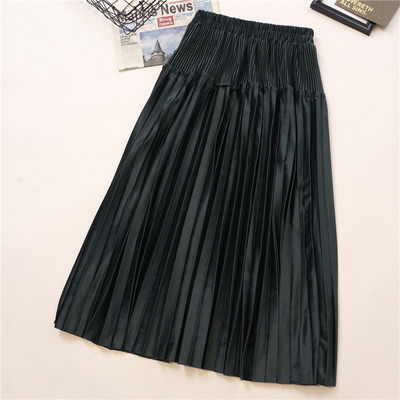 Modern női bársony szoknya négy színben, magas derékkal