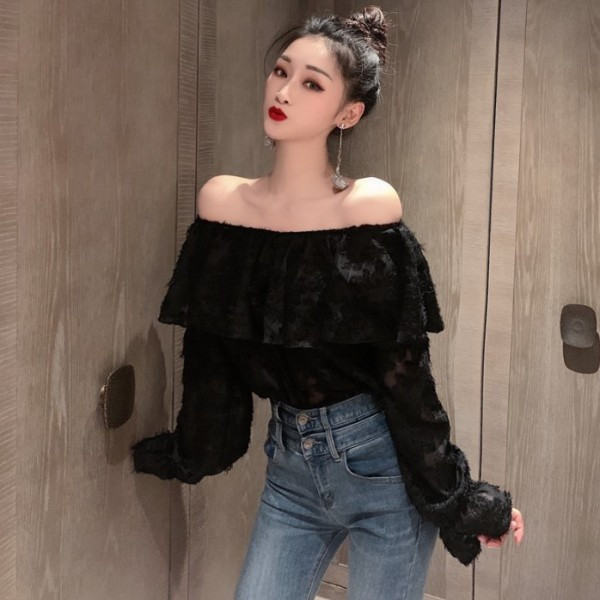 Modern női blúz fehér és fekete színben