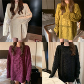 Hosszú és széles téli pulóver több színben