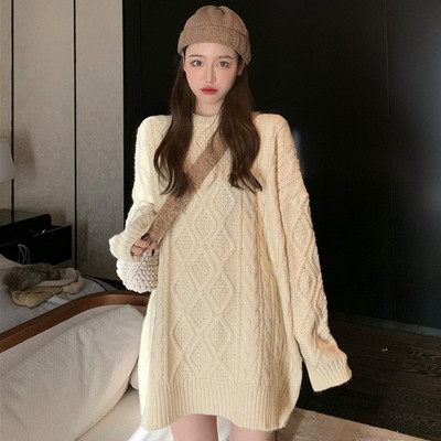 Hosszú és széles téli pulóver több színben