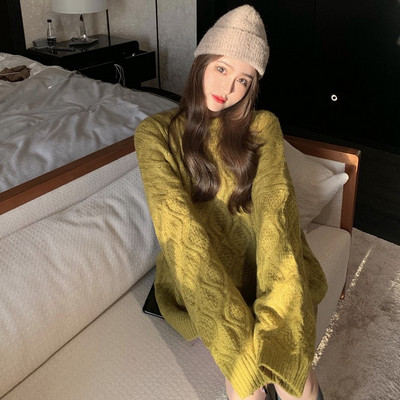 Hosszú és széles téli pulóver több színben