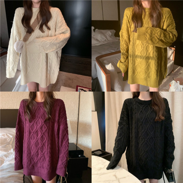 Hosszú és széles téli pulóver több színben