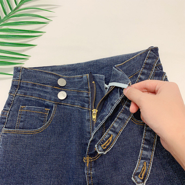 Modern női farmer magas derékkal, kék és sötétkék színekben