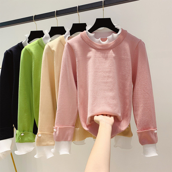 Γυναικείο πουλόβερ με τούλι σε τέσσερα χρώματα