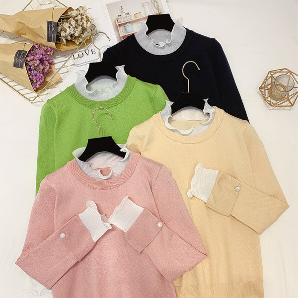 Γυναικείο πουλόβερ με τούλι σε τέσσερα χρώματα