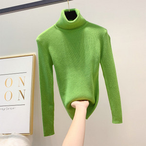 Modern női pulóver magas pólógallérral, több színben