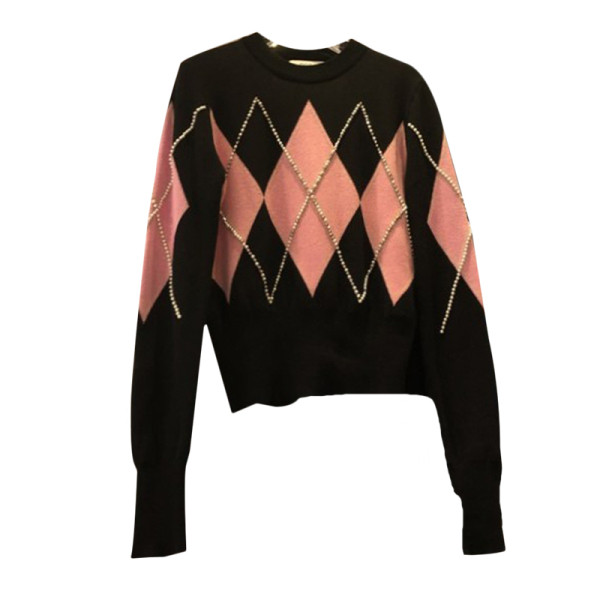 Modern női pulóver kerek nyakkivágással, télre is alkalmas