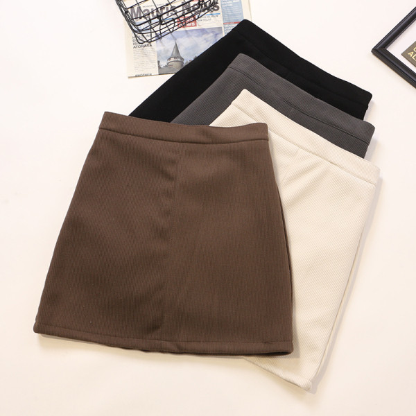 Modern női rövid szoknya négy színben, magas derékkal