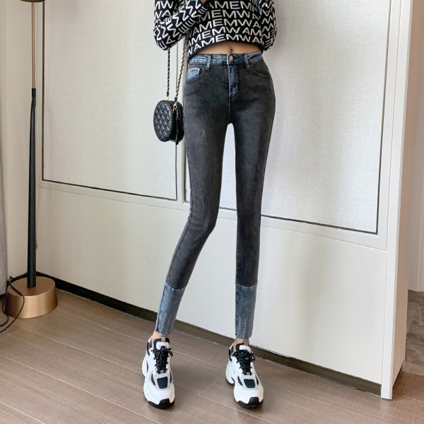 Női testhezálló farmer klasszikus modell