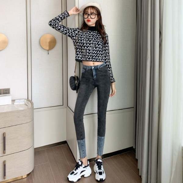 Női testhezálló farmer klasszikus modell