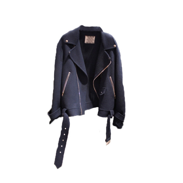 Modern női kabát cipzárral és spitz nyakkivágással több színben