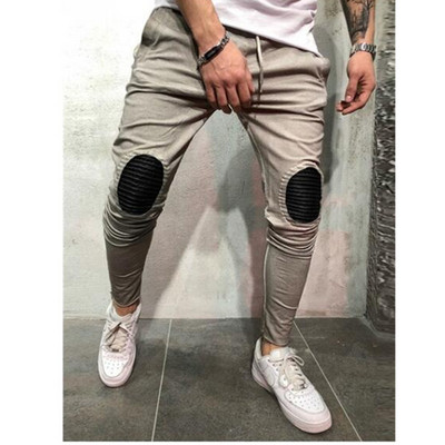 Спортно-ежедневно мъжко долнище с джобове и връзки в четири цвята 