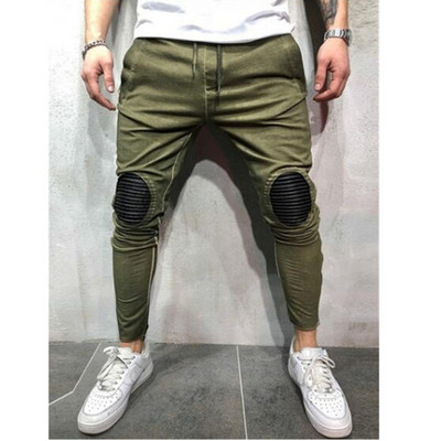 Спортно-ежедневно мъжко долнище с джобове и връзки в четири цвята 