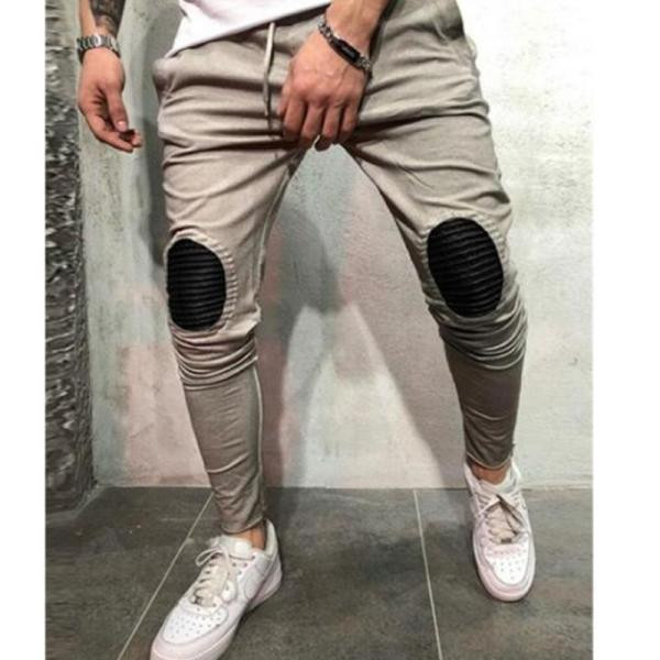 Спортно-ежедневно мъжко долнище с джобове и връзки в четири цвята 