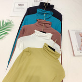 Modern női blúz magas gallérral, öt színben