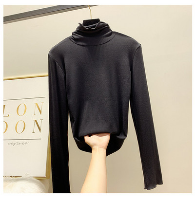 Modern női blúz magas gallérral, öt színben